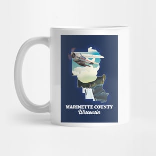 Marinette County Wisconsin map Mug